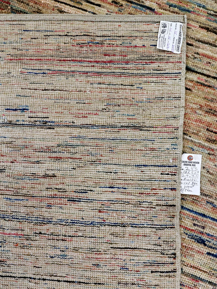 Balkhi Handwoven Wool Runner with Emerald and Ocean Tints