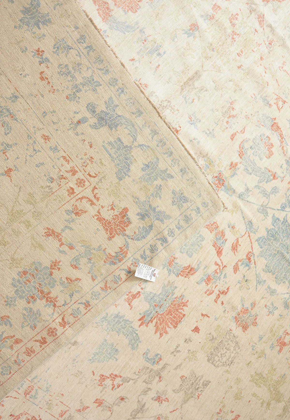 Muted Blooms on Cream, Floral & Geometric Transitional Rug