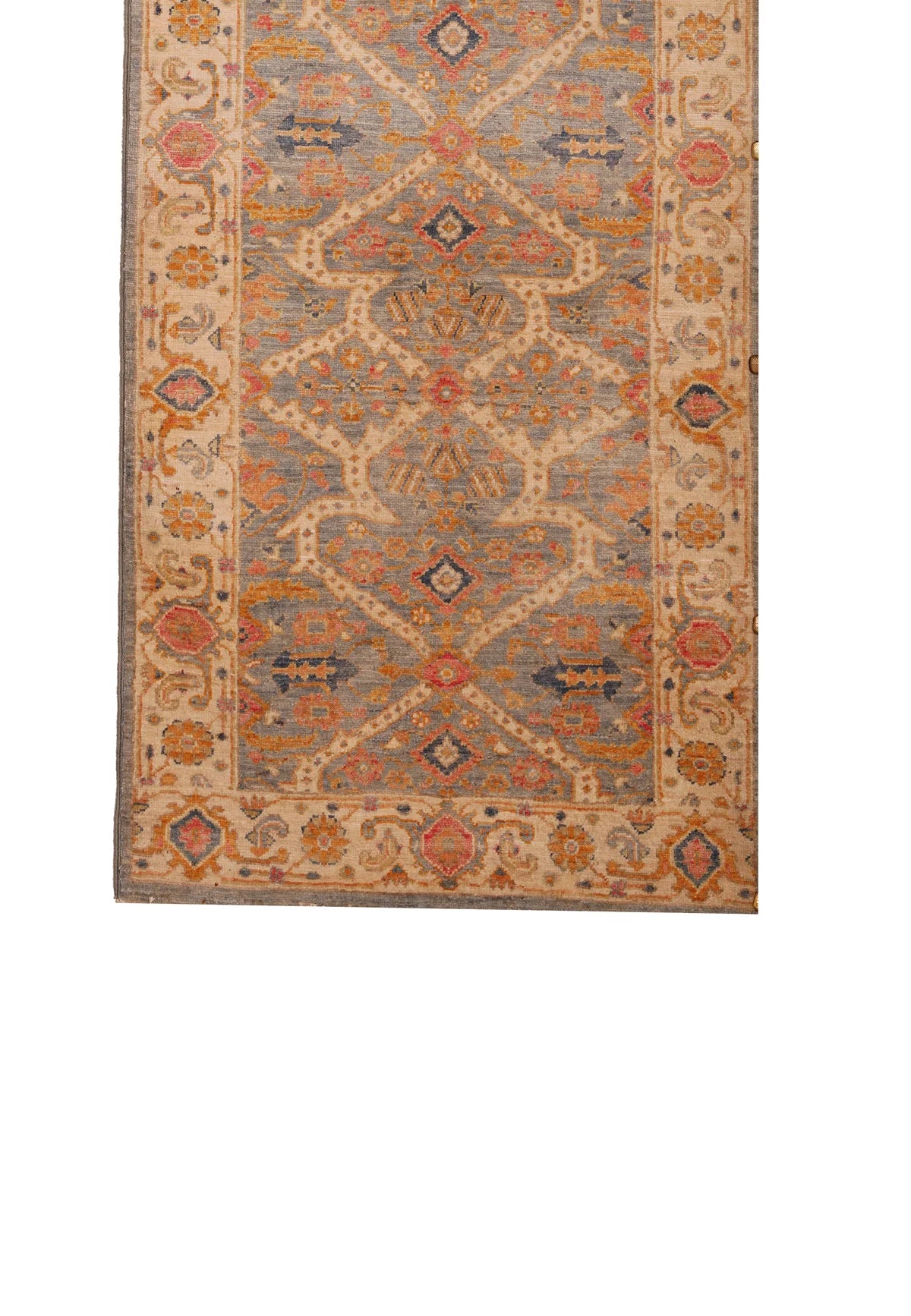 Sun‑Worn Cream Tapestry Fringe Hand Wooven Runner