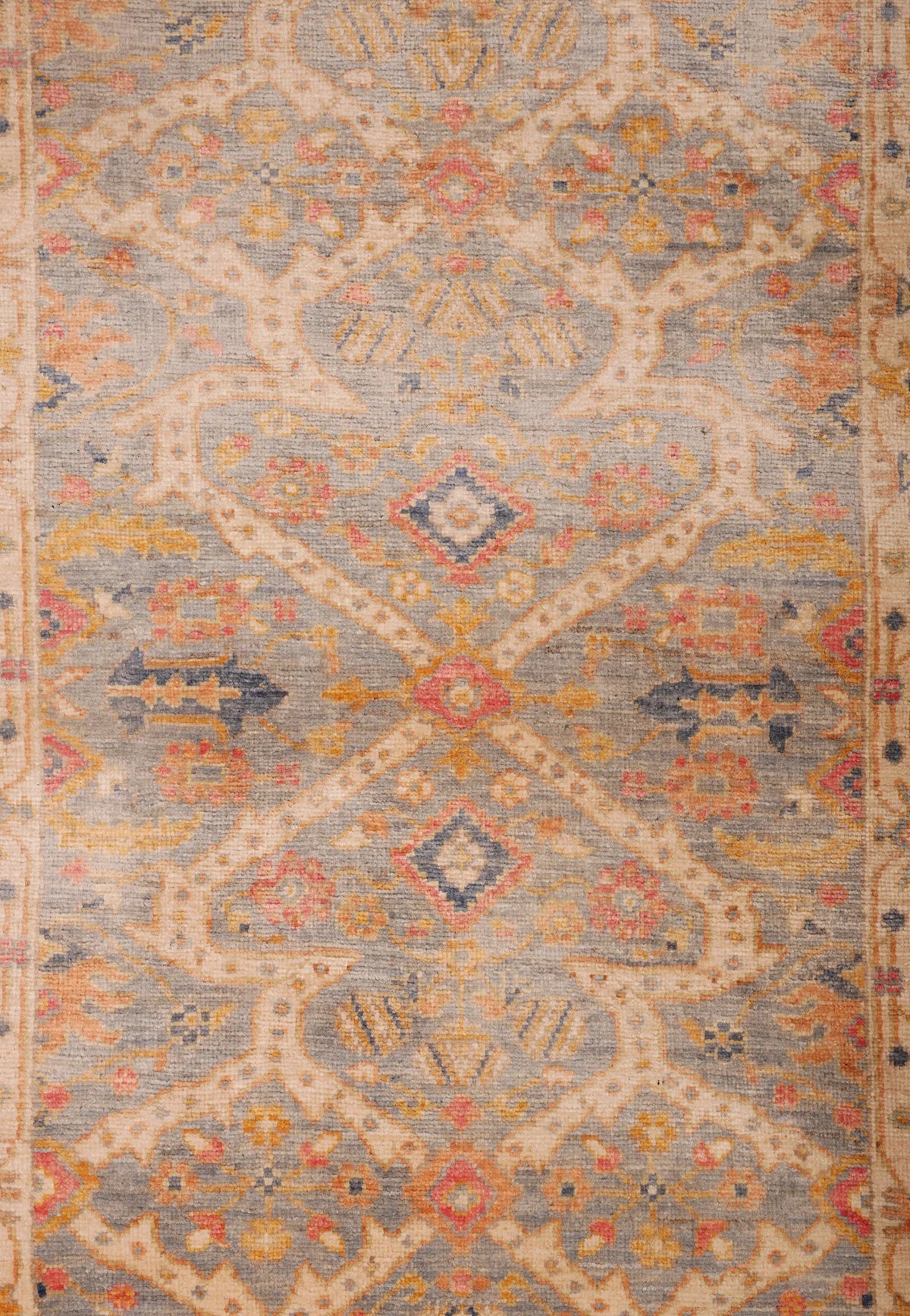 Sun‑Worn Cream Tapestry Fringe Hand Wooven Runner