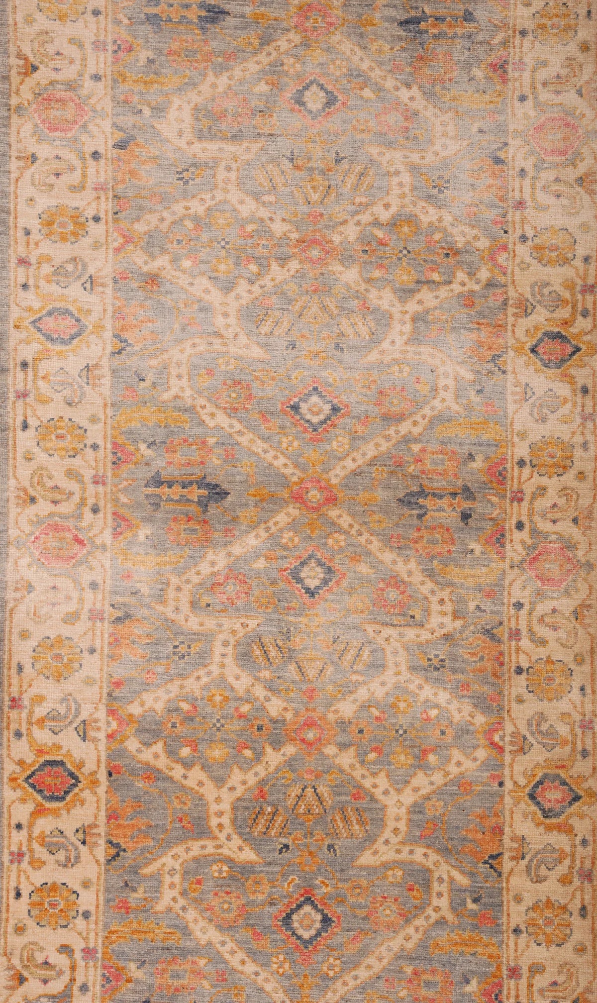 Sun‑Worn Cream Tapestry Fringe Hand Wooven Runner