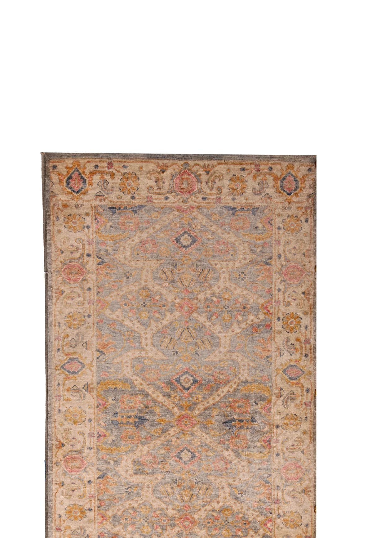 Sun‑Worn Cream Tapestry Fringe Hand Wooven Runner