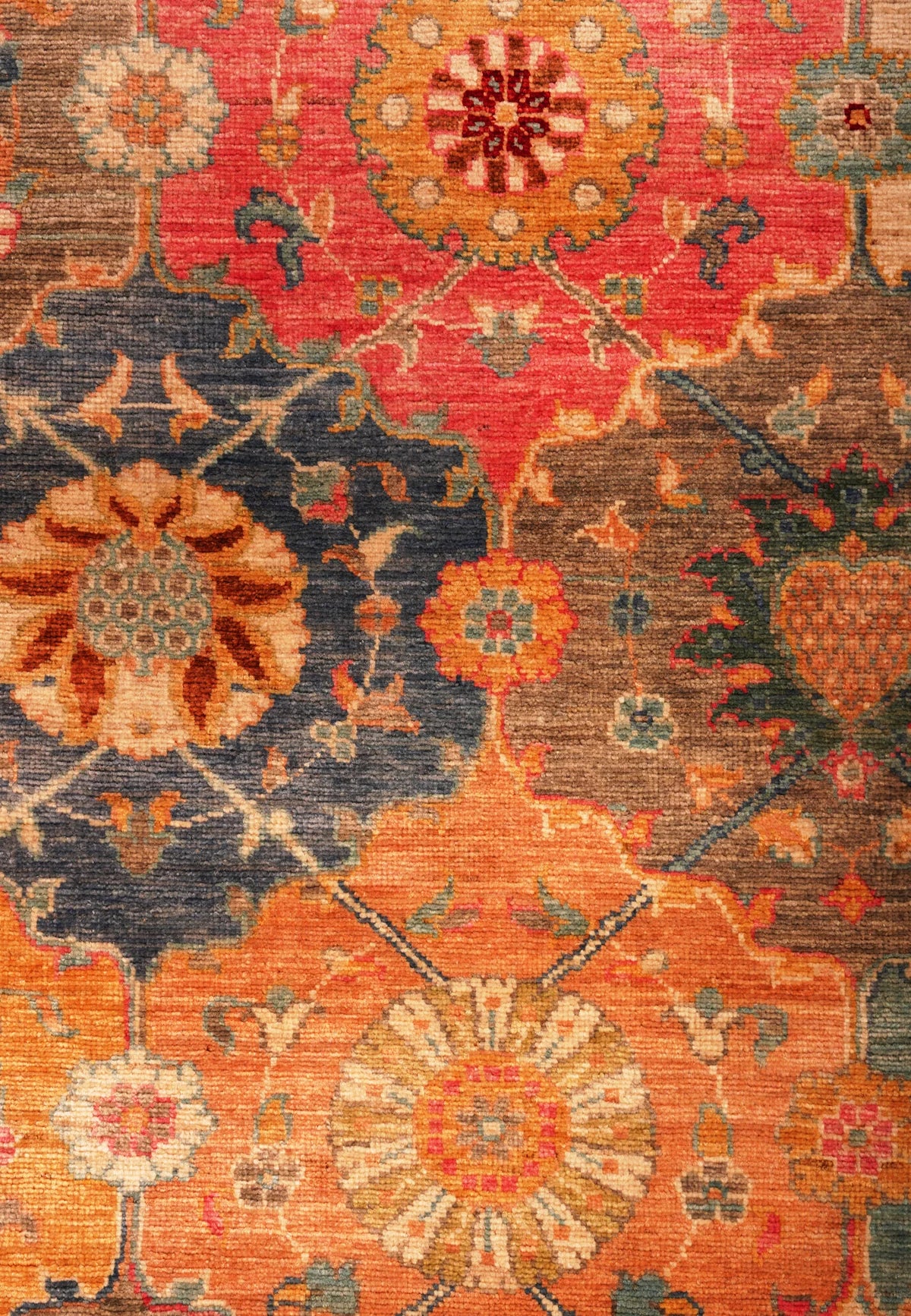 Rose‑Edged Afghan Heritage Runner – Hand‑Woven 2.8 × 11.10