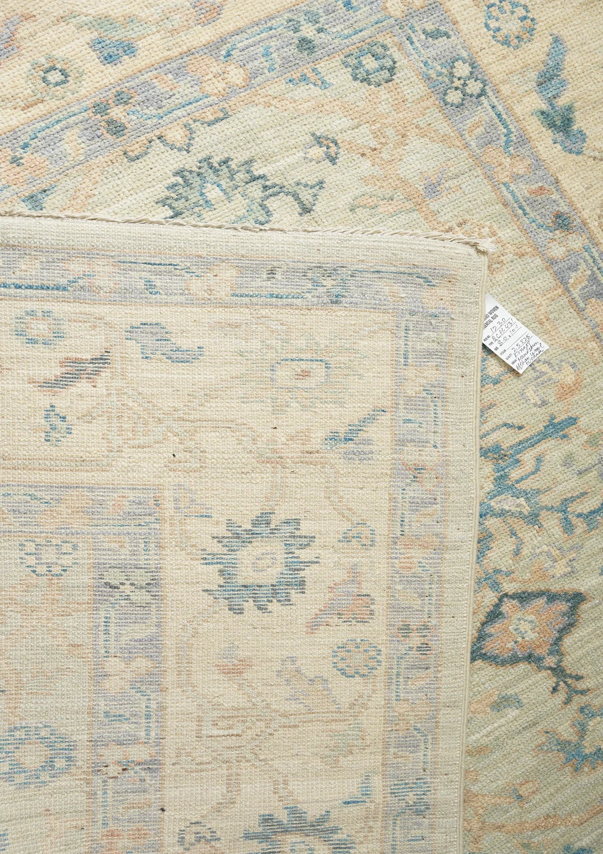 Oushak Handmade Hand Spun Wool Sage Green Rug
