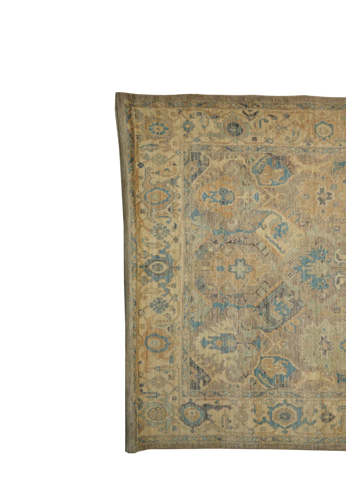 Afghan Design Oushak Hand Knotted Rug