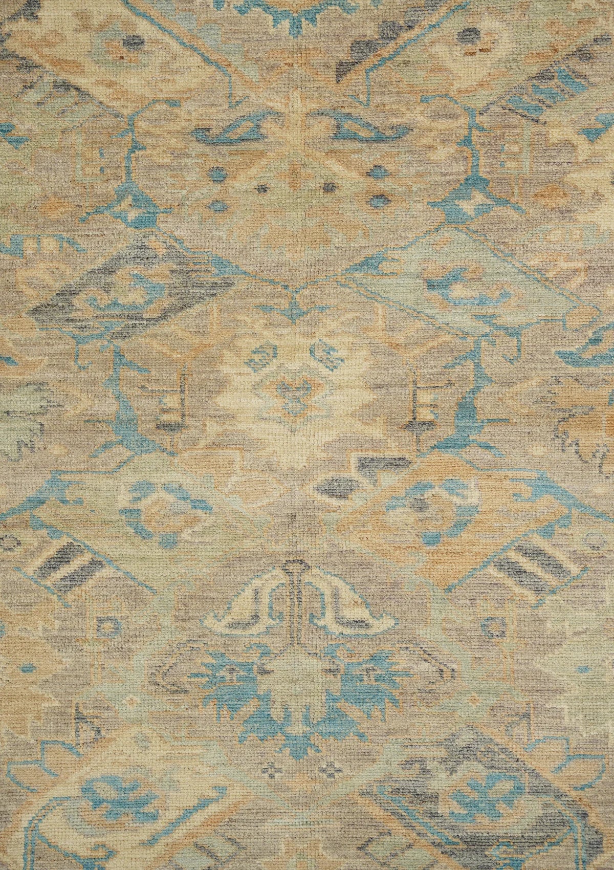 Afghan Design Oushak Hand Knotted Rug