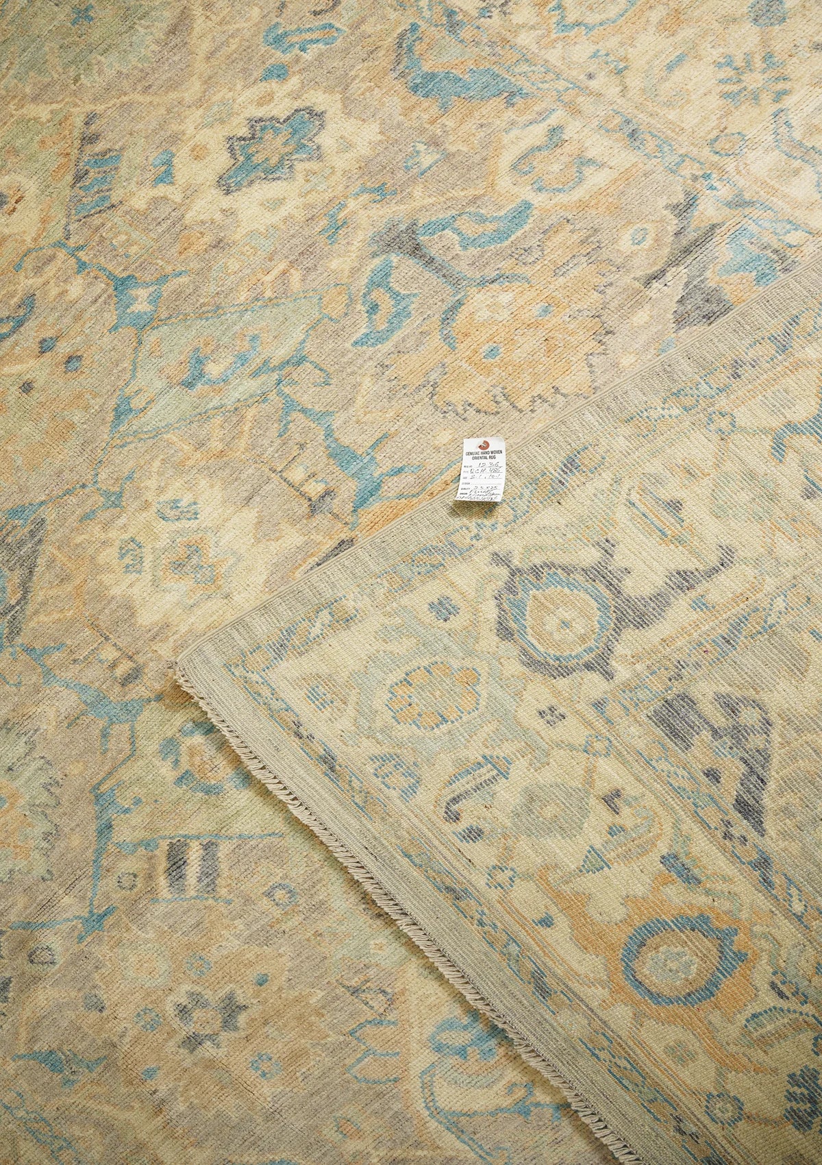 Afghan Design Oushak Hand Knotted Rug