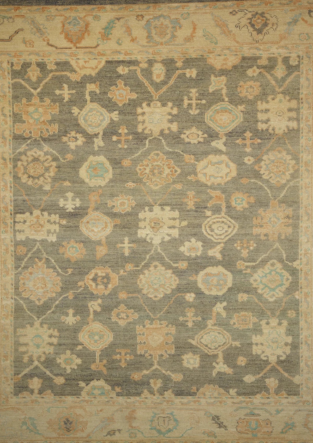 Finest Handspun Afghan Wool Oushak Rug