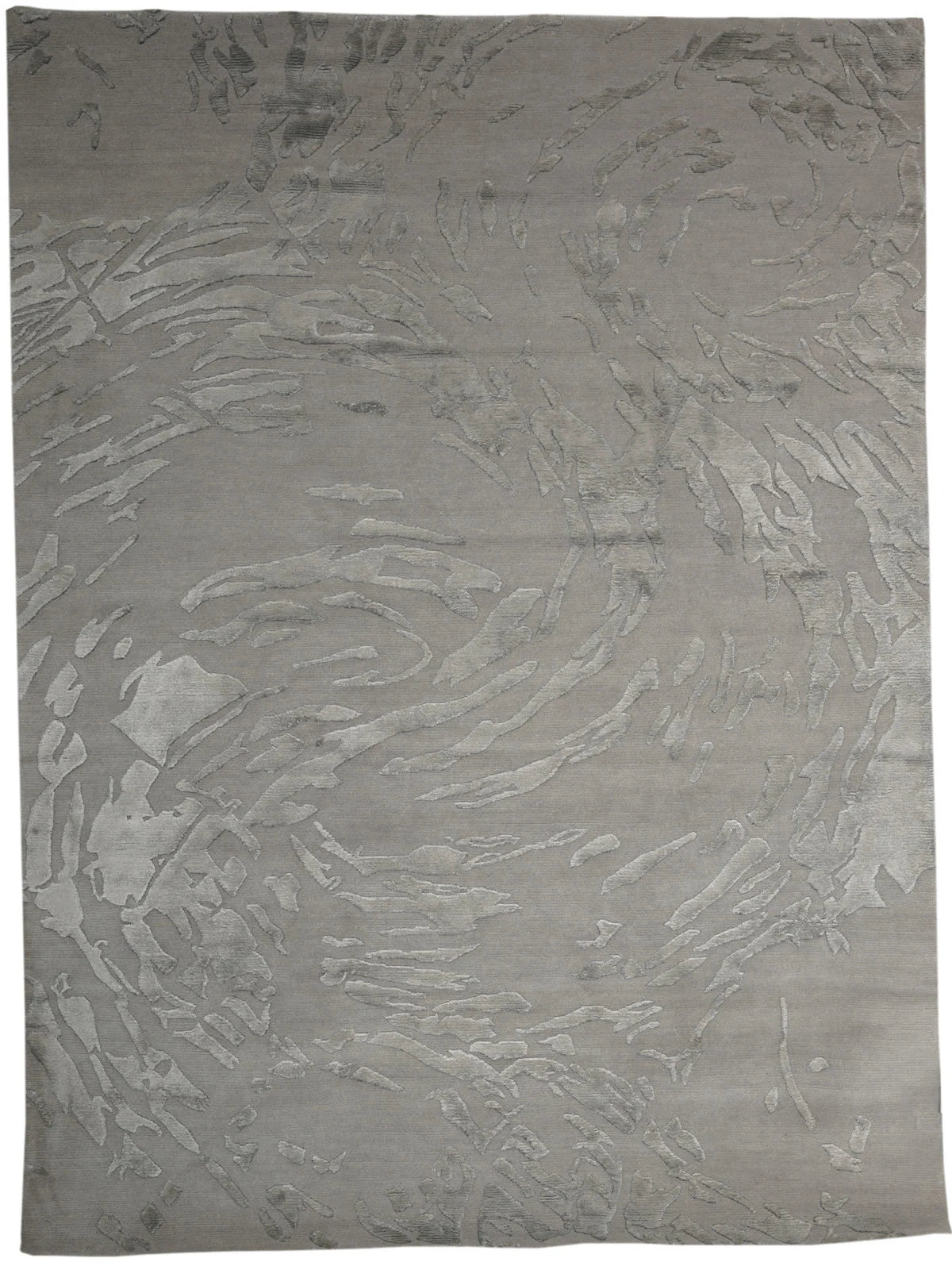 Modern Silver Rug Luxury Hand Knotted Silver Textured Modern Rug – Rug Weavers