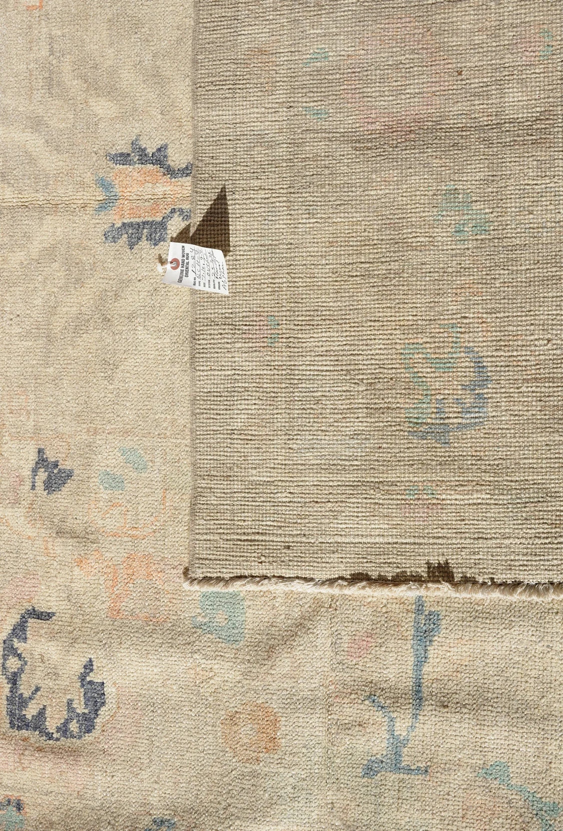 Afghan Handspun Wool Rust Oushak Rug
