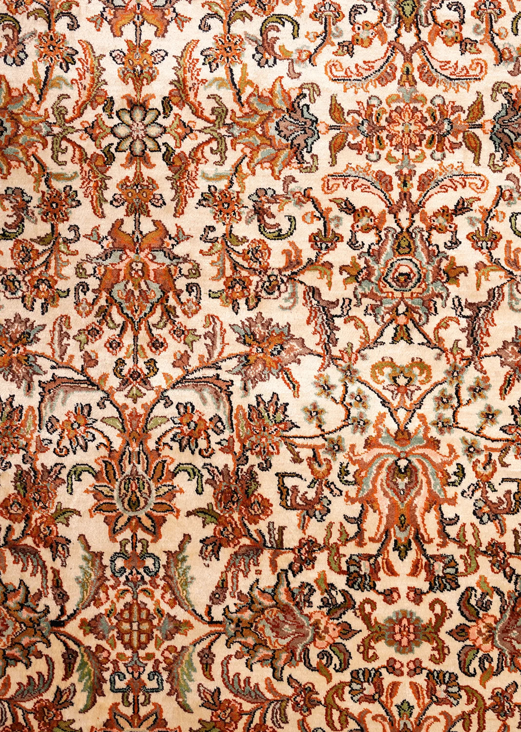 Ivory Blossom – Intricate Floral Medley in Muted Hues