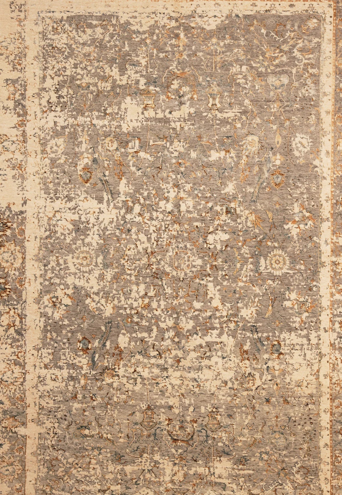Tranquil Beige Tapestry – Subtle Grey & Brown Patterns with Teal Touches