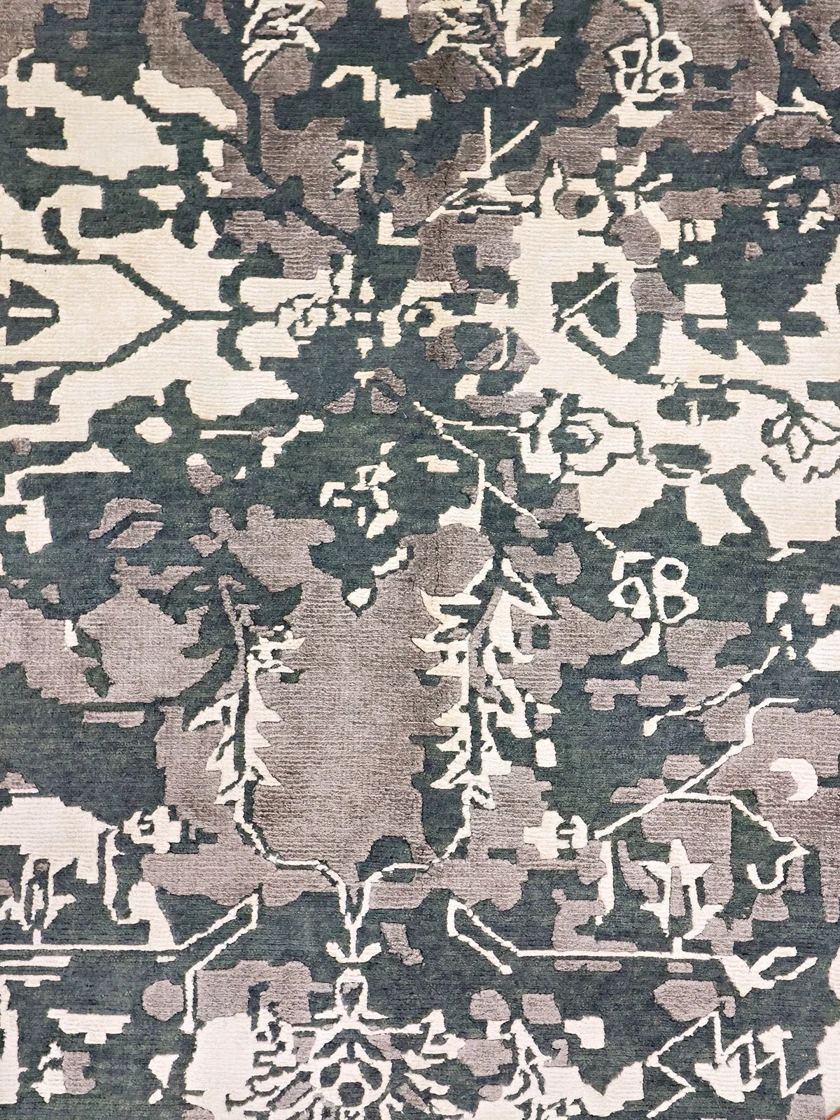 Forest Whisper Harmony Rug in Sage & Ivory with Intricate Motifs