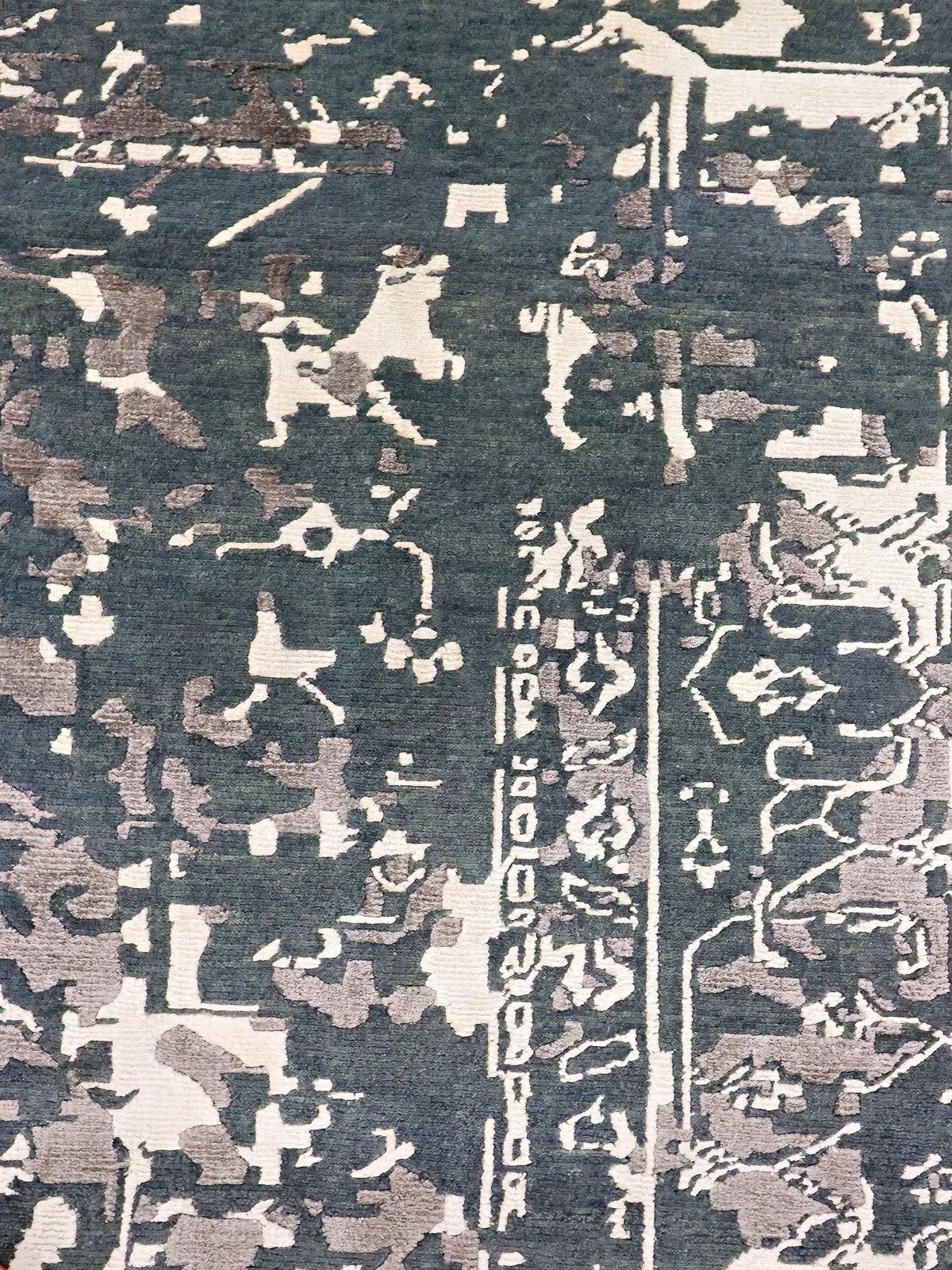 Forest Whisper Harmony Rug in Sage & Ivory with Intricate Motifs