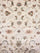 Crimson Vines Ornate Floral Rug in Cream & Red Handwoven Wool & Silk Rug