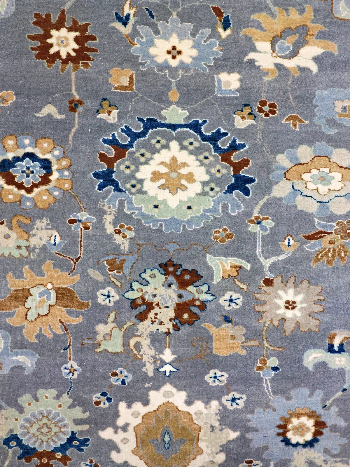Muted Rug Natural Muted Tones Wool Persian Rug with Soft Floral Motifs – Rug Weavers