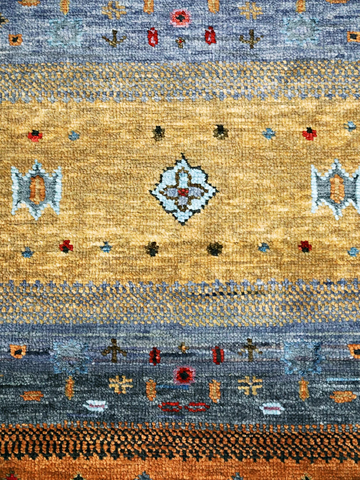 Intricate Oushak Wool Rug with Cultural Patterns
