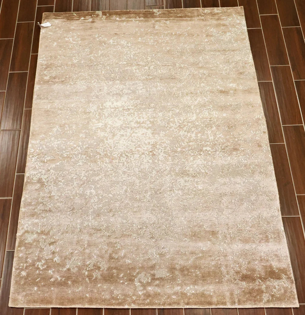 Faded Swirl Pattern Beige Accent Rug