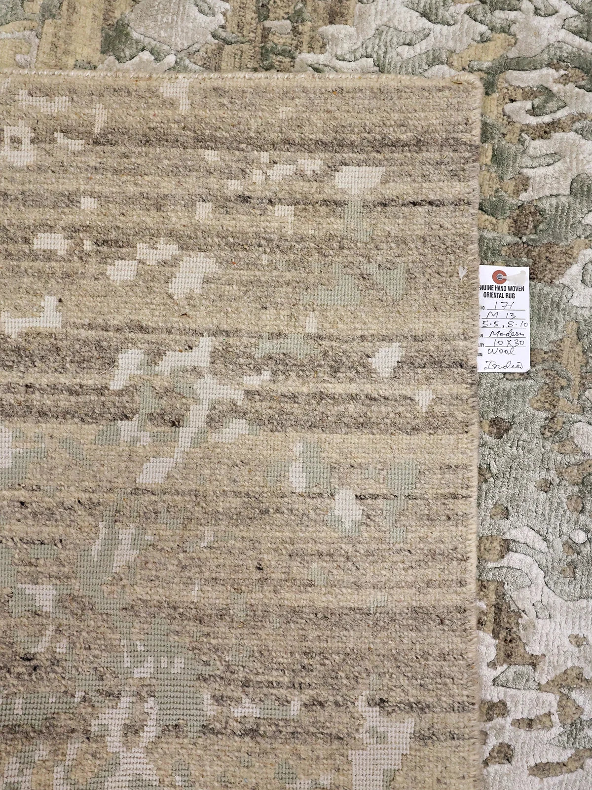 Sophisticated Abstract Beige and Cream brown Rug