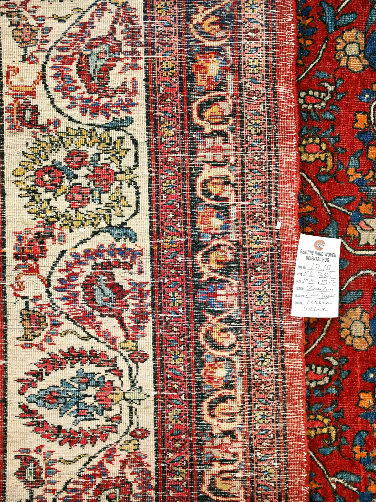Zanjan Ruby Elegance Floral Wool Masterpiece