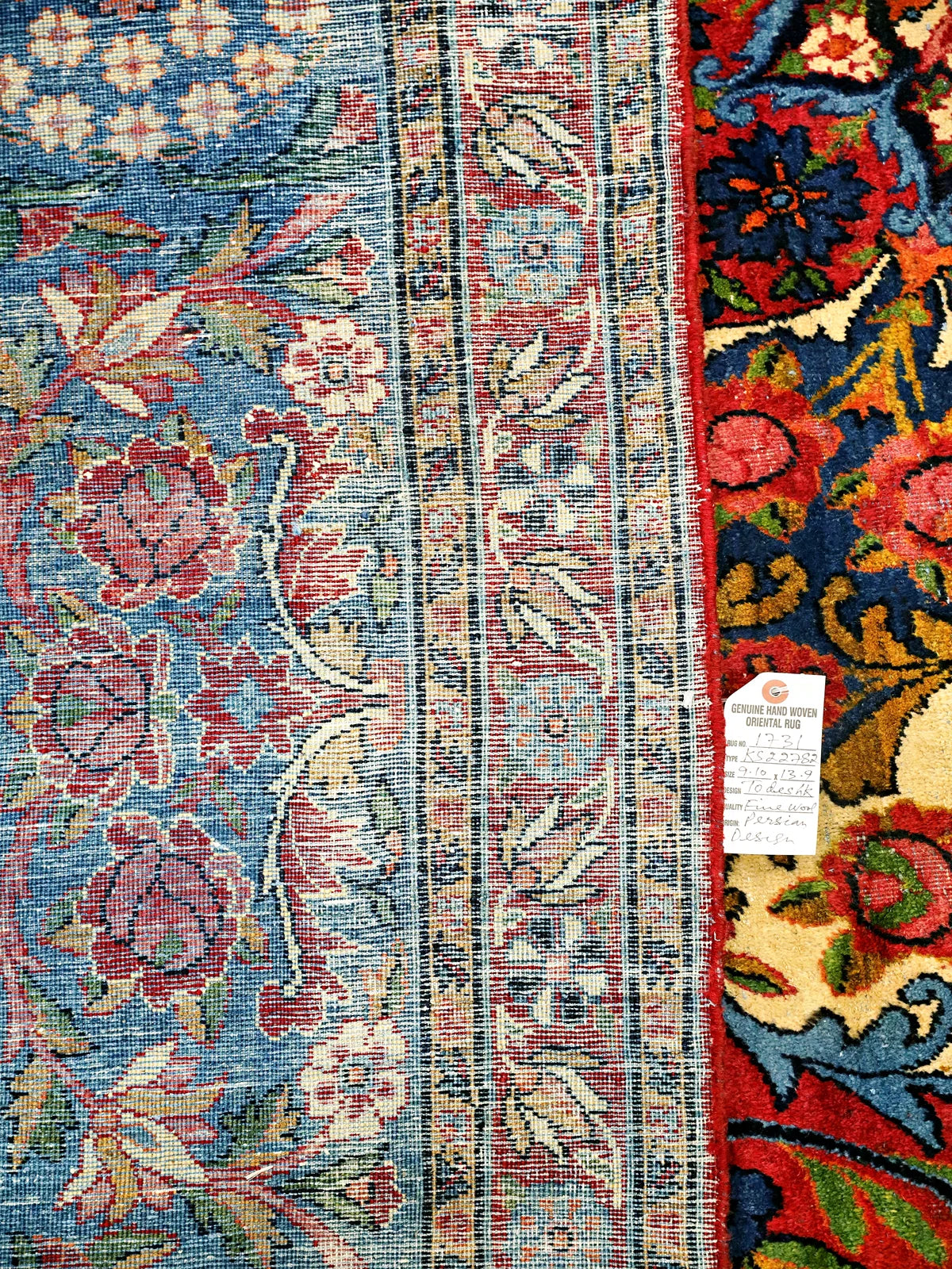Todeshk Handwoven Wool Rug with Floral Motifs