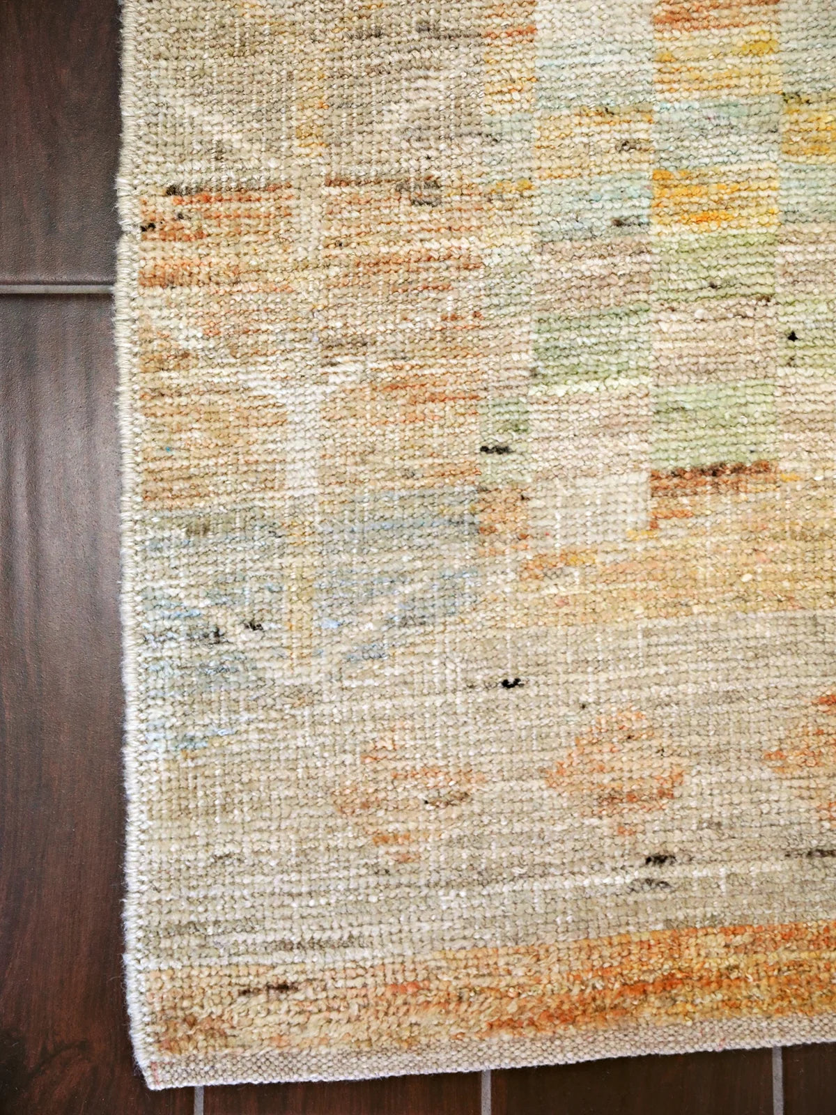 Blue Sage Wool Rug with Green and Blue Shade