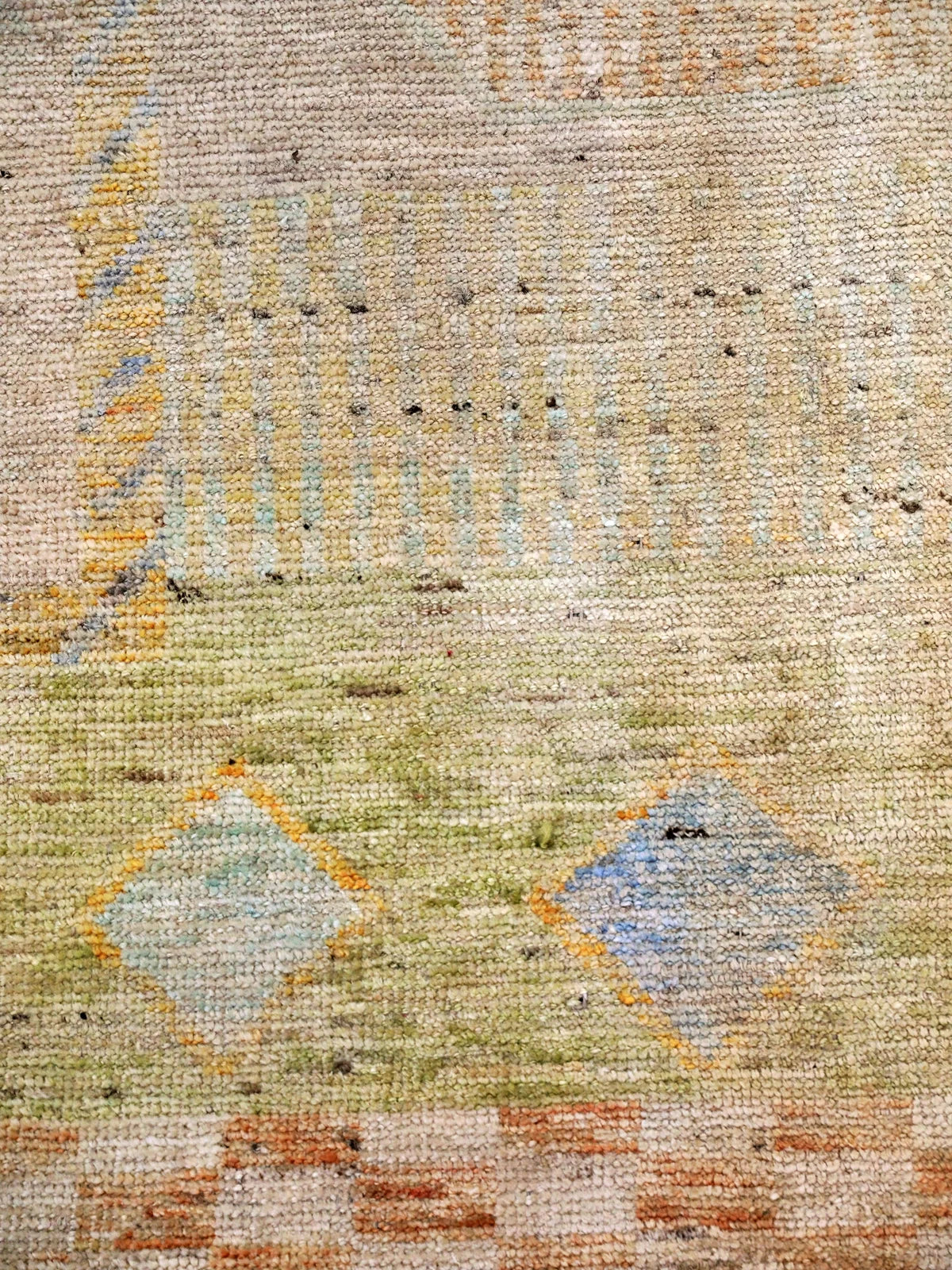 Blue Sage Wool Rug with Green and Blue Shade