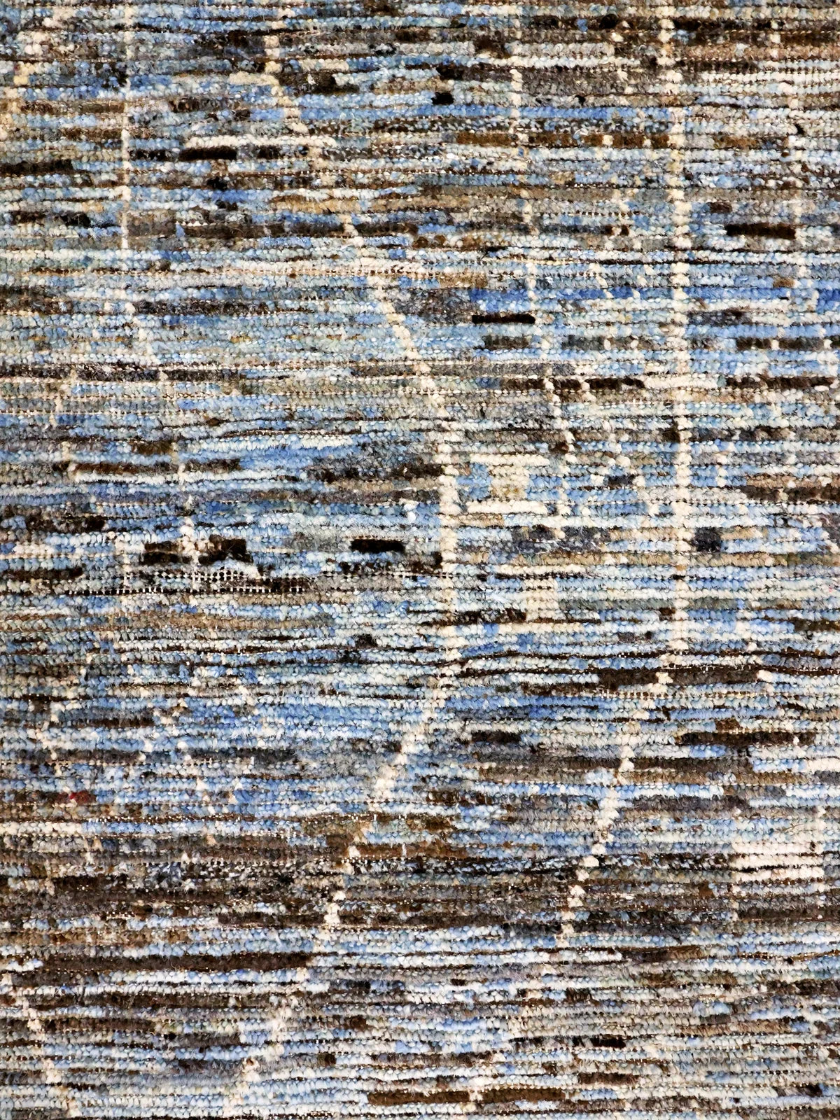 Crestview Balkhi Wool Runner in Beige with Blue & Brown Pattern