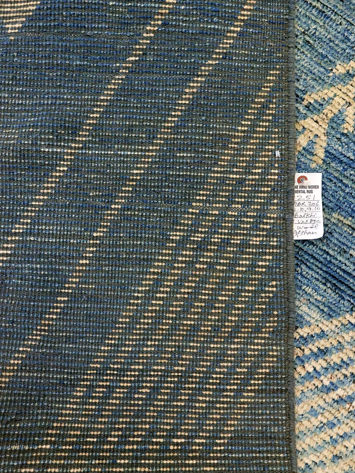 Blue Oasis Tribal Pattern Balkhi Wool Runner