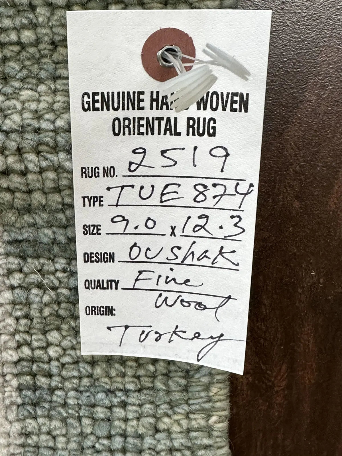 Olive & Slate Blue Turkish Oushak