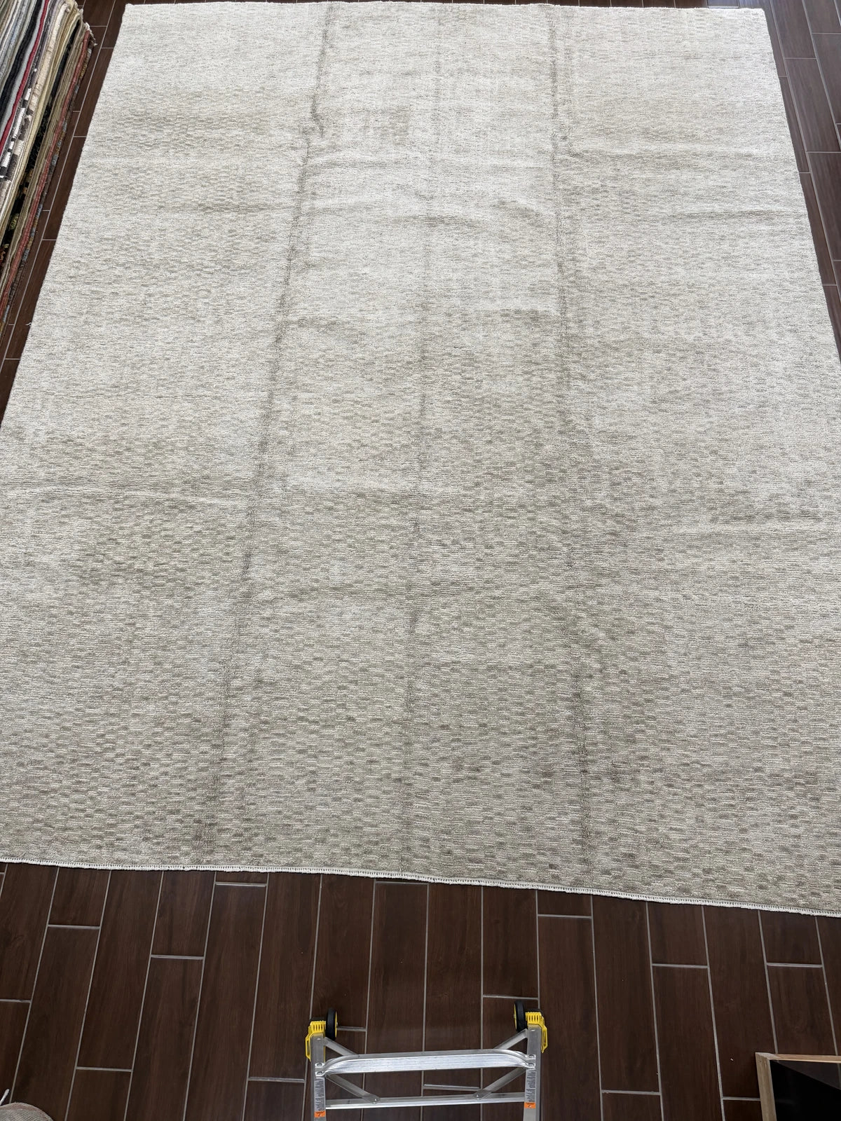 Modern Ivory & Light Grey Textured Rug