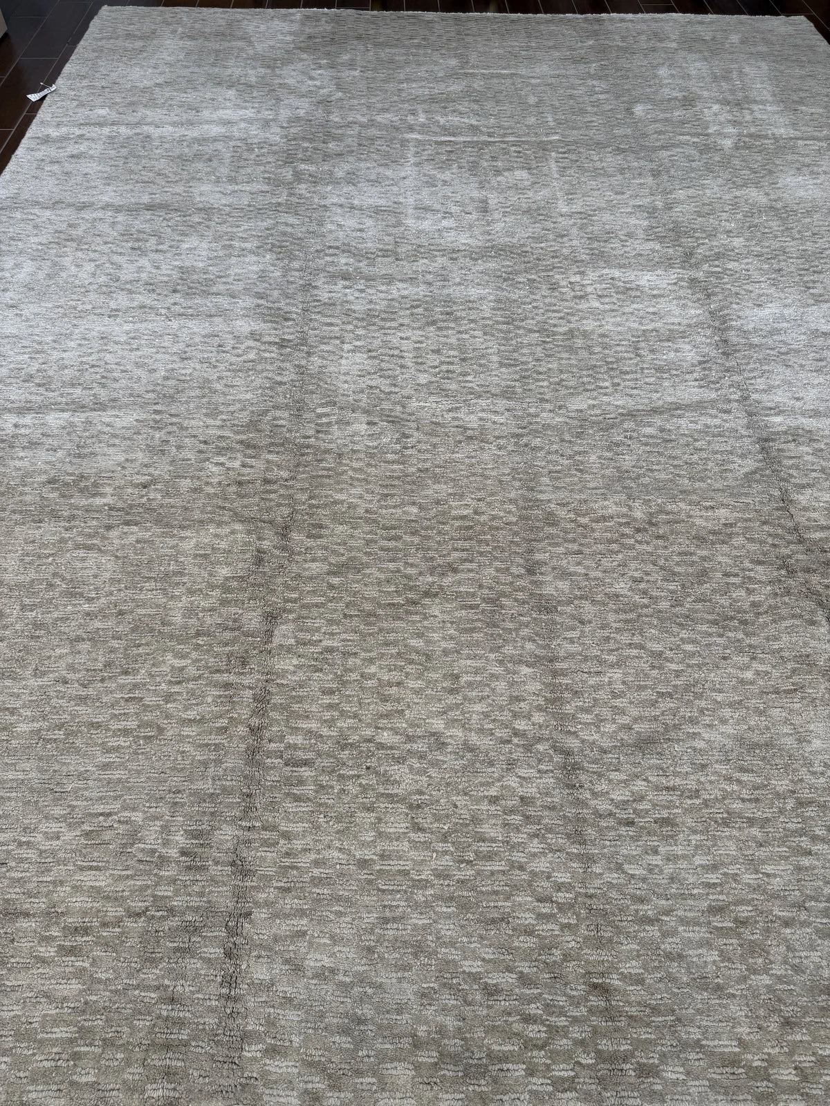 Modern Ivory & Light Grey Textured Rug