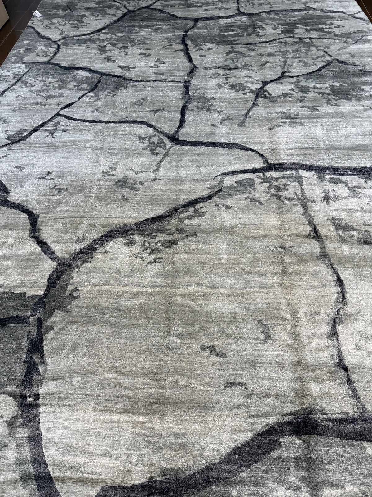 Modern Grey & Charcoal Abstract Rug